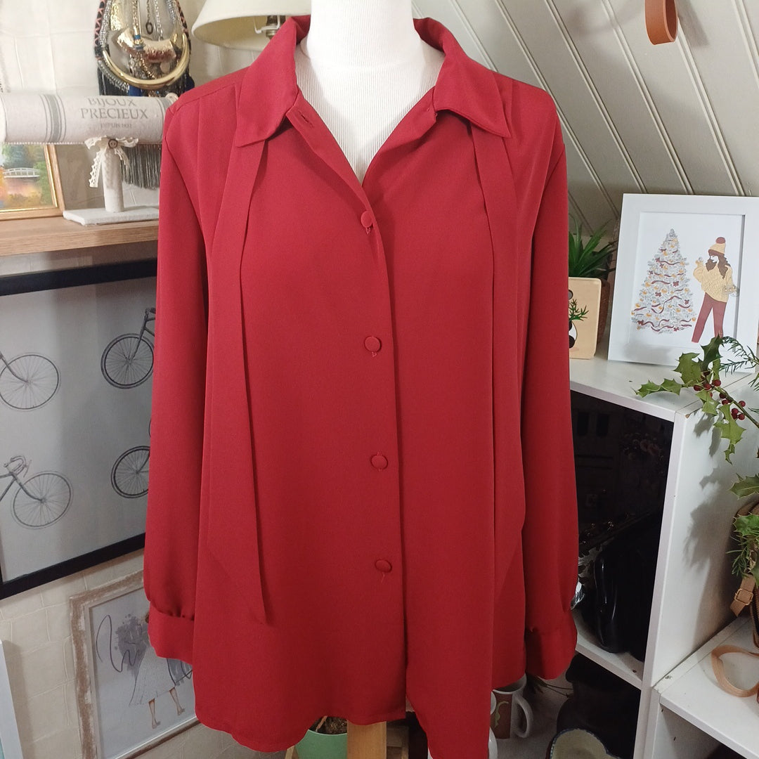 Chemise rouge, taille XL