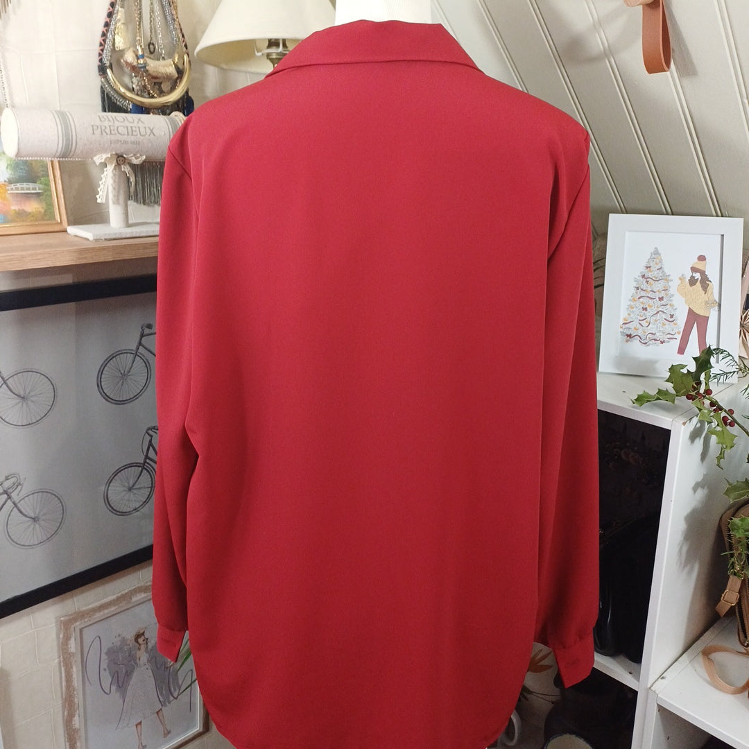 Chemise rouge, taille XL