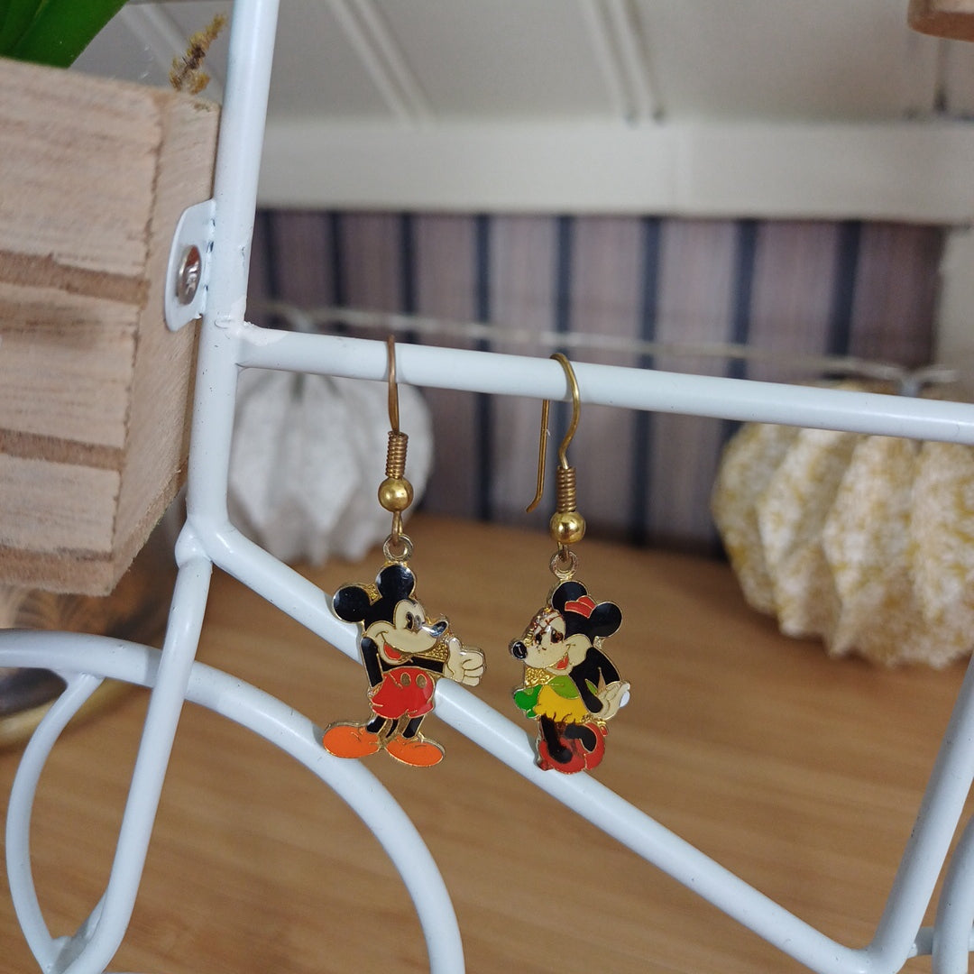 Boucles d'oreilles Mickey et Minnie