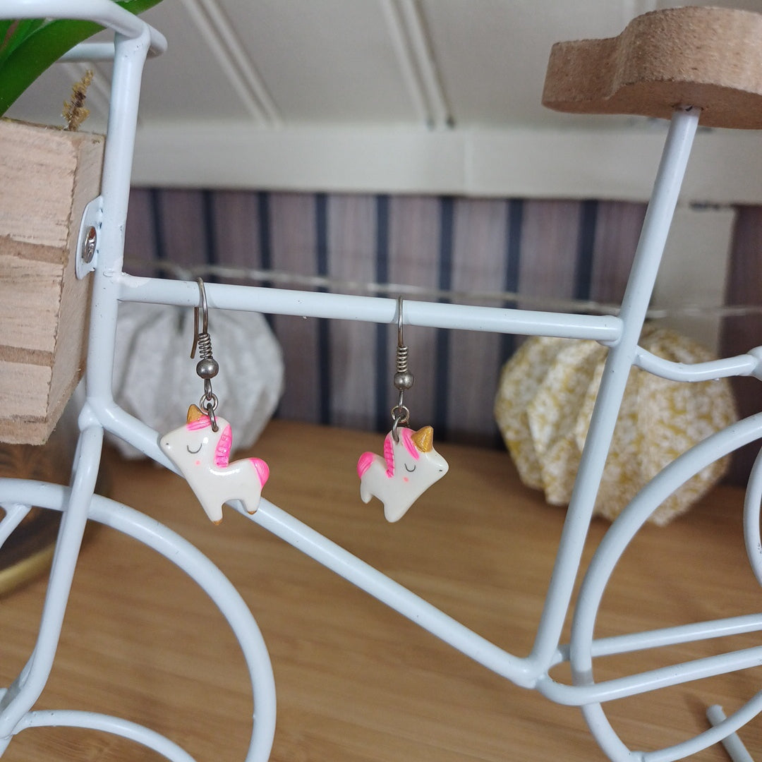 Boucles d'oreilles licorne