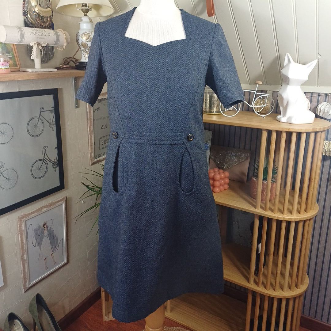 Robe bleue, taille 36,38