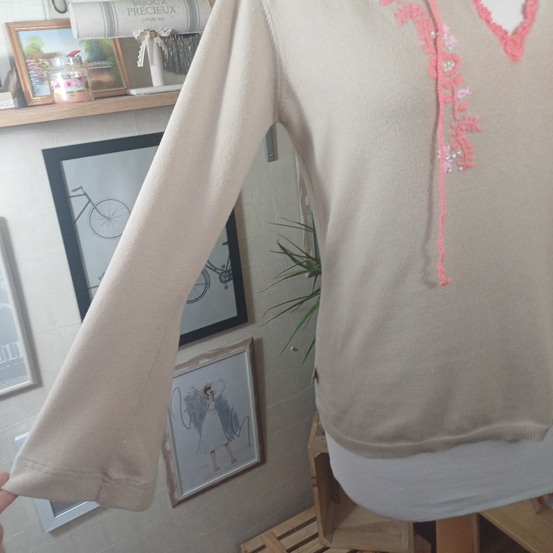 Pull beige, Lulu Castagnette, taille L