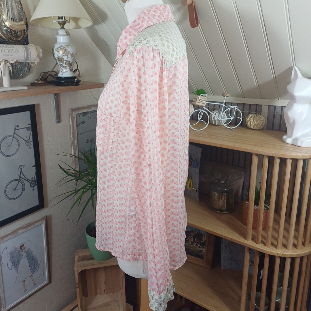 Chemise rose,Caracol de color, taille M