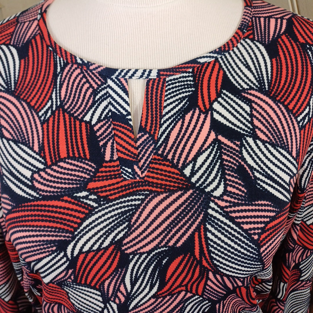 Haut blanc, rose et orange, Damart, taille 34/36