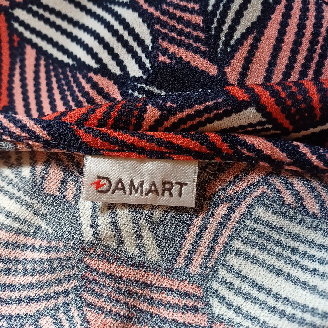 Haut blanc, rose et orange, Damart, taille 34/36