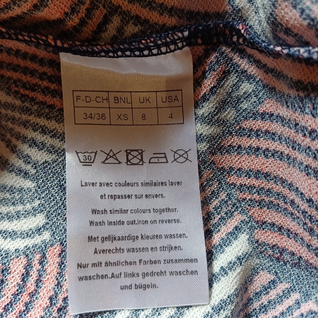 Haut blanc, rose et orange, Damart, taille 34/36