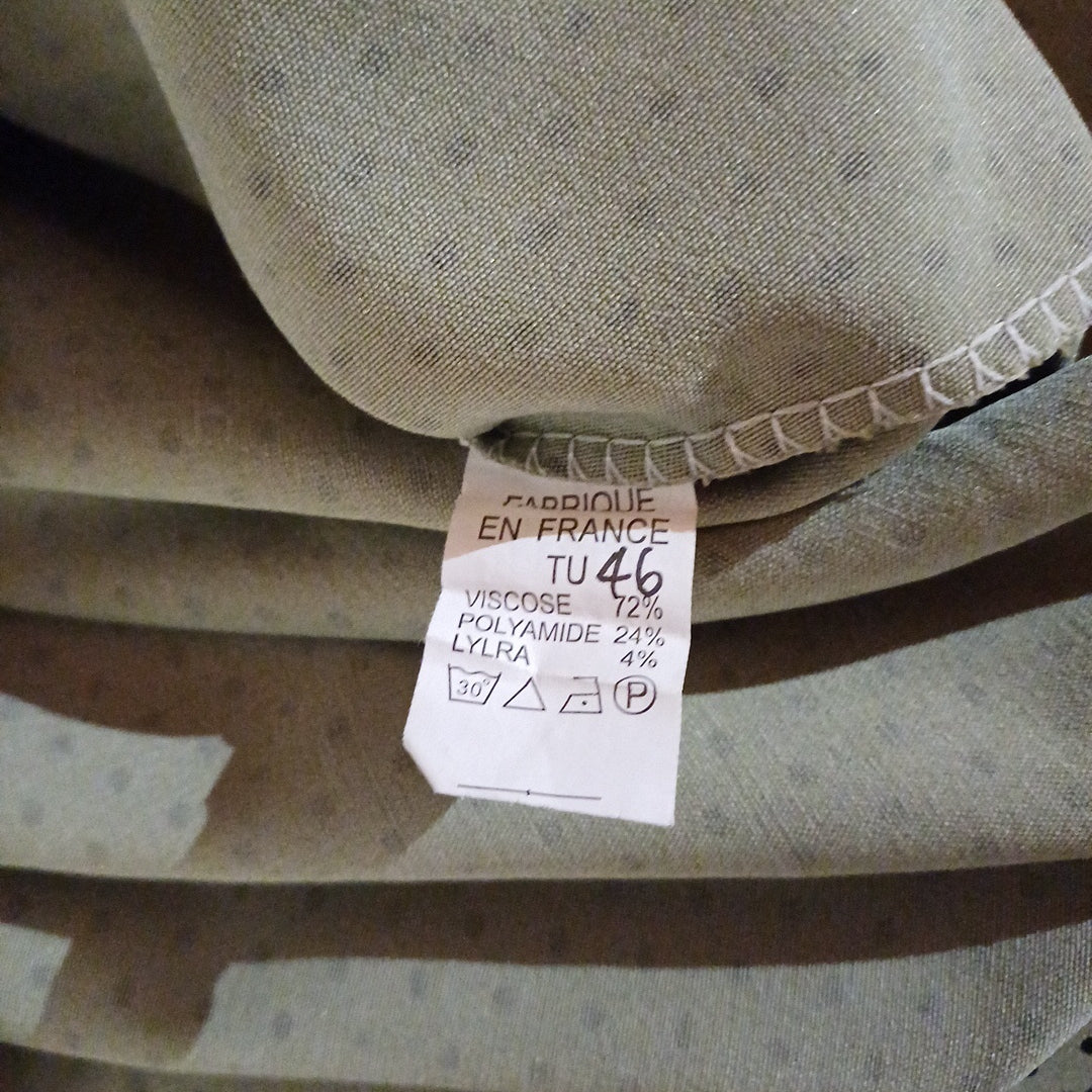 Jupe verte à pois, taille 46