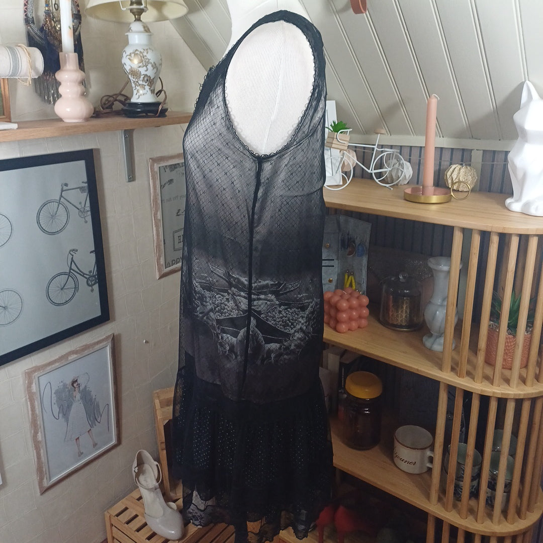 Robe noire et grise, Cop.Copine, taille 36/38