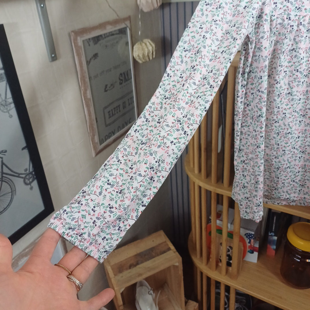 Blouse fleurie, La Halle, taille 10 ans