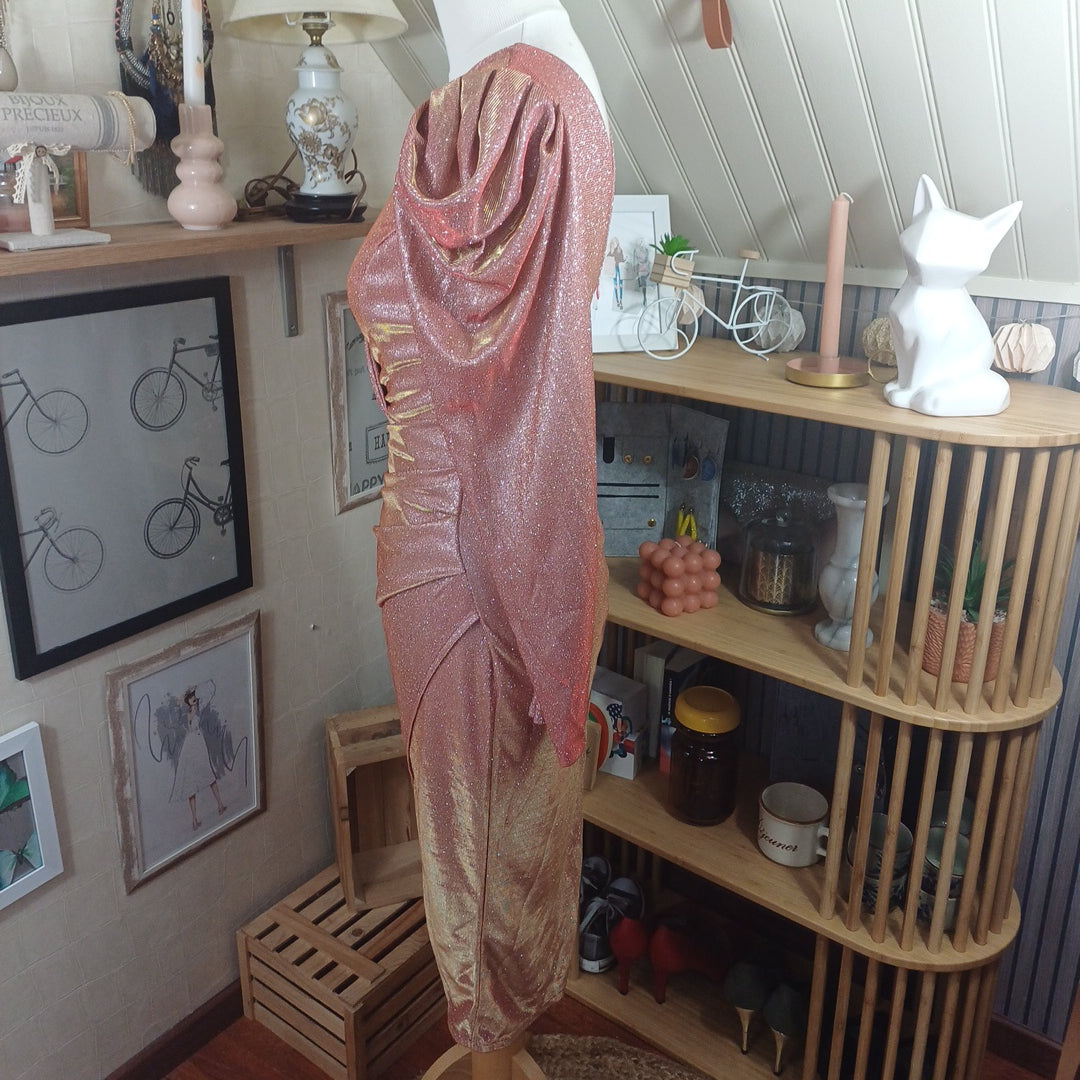 Robe rose, styled in Italy, taille XS