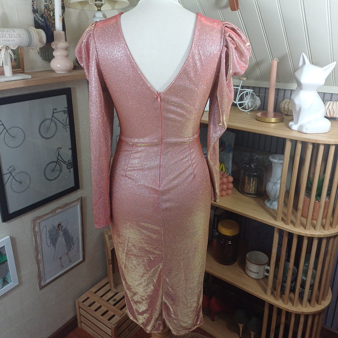 Robe rose, styled in Italy, taille XS
