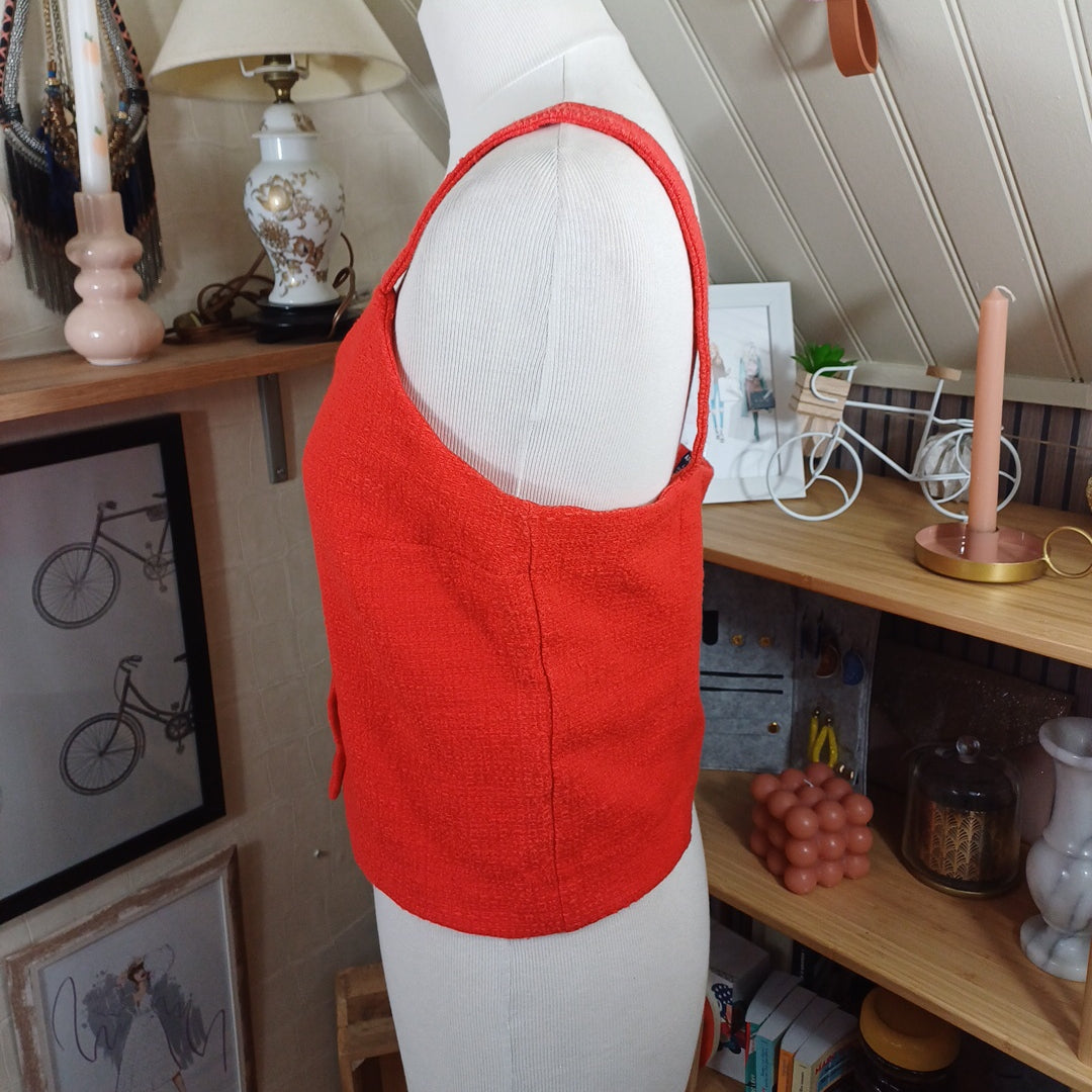 Débardeur rouge, kiabi, taille L