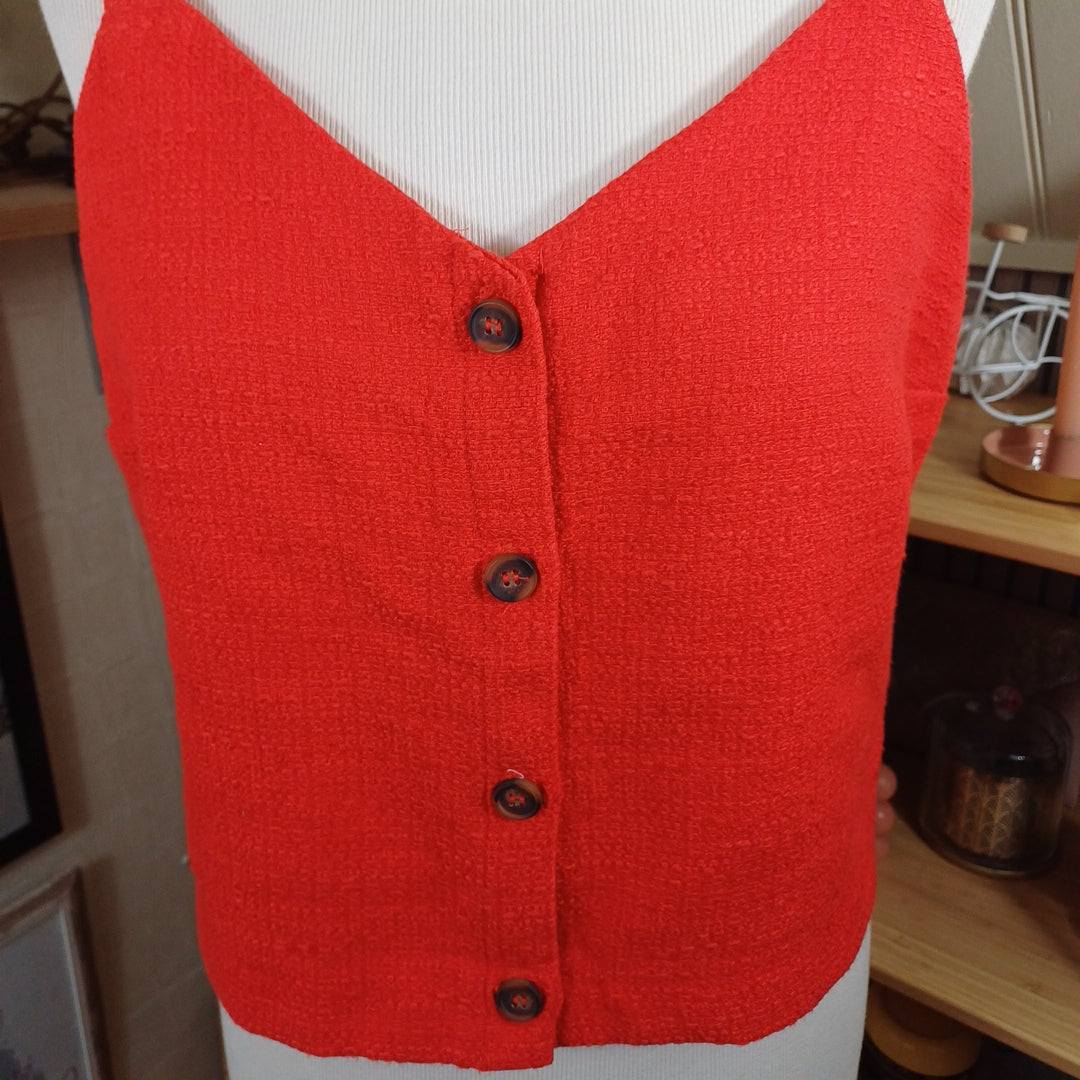 Débardeur rouge, kiabi, taille L