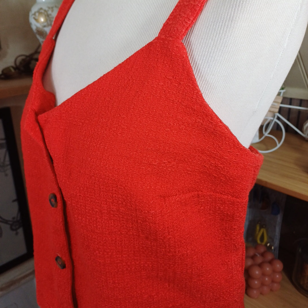 Débardeur rouge, kiabi, taille L