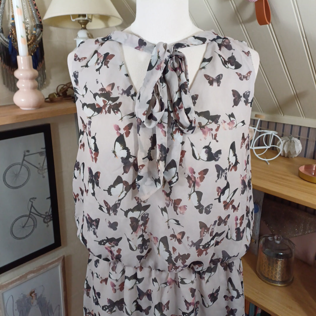 Robe beige à motifs, Mango, taille L