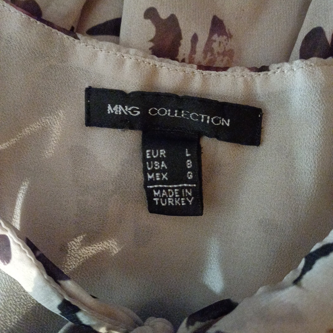Robe beige à motifs, Mango, taille L