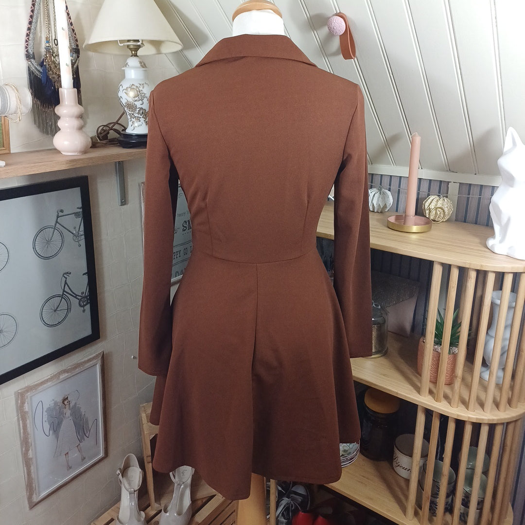 Robe marron, Shein, taille XS