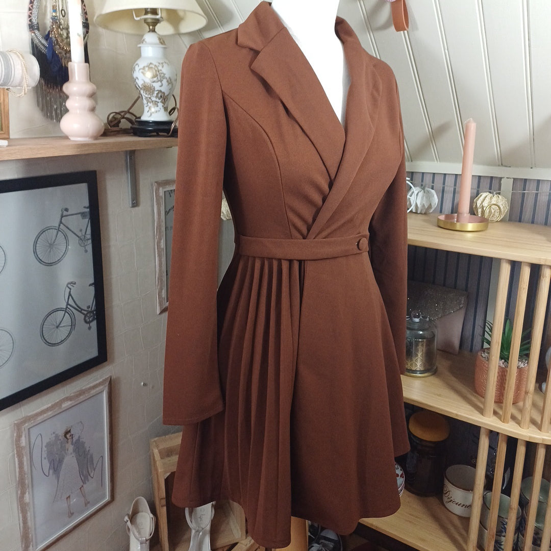 Robe marron, Shein, taille XS