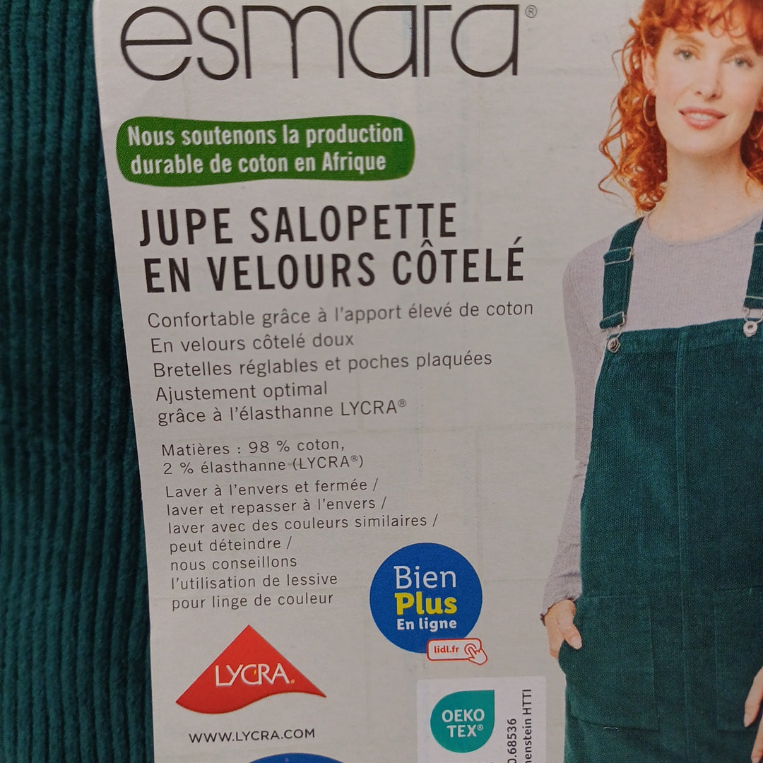 Jupe salopette, Esmara, taille 42