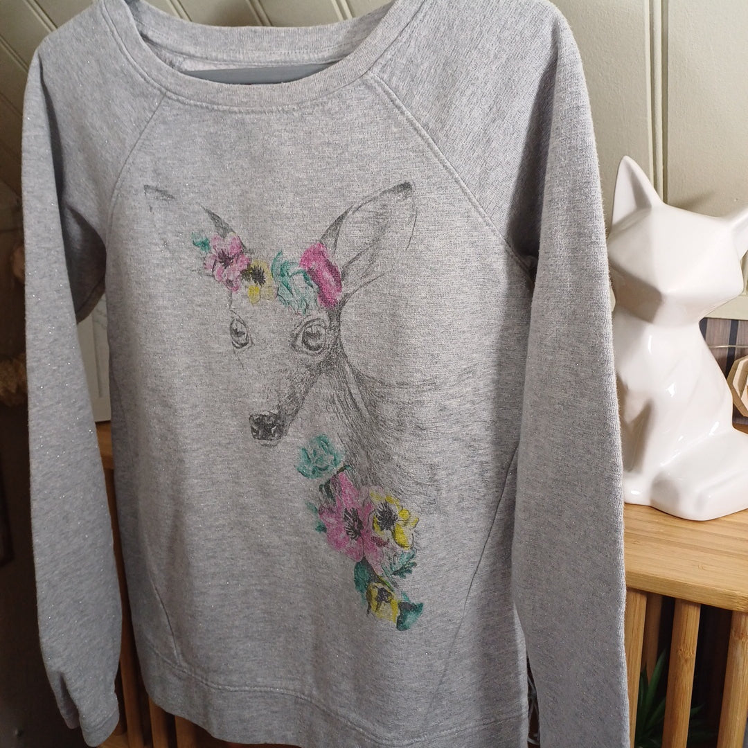 Sweat gris, DP...am, taille 10 ans