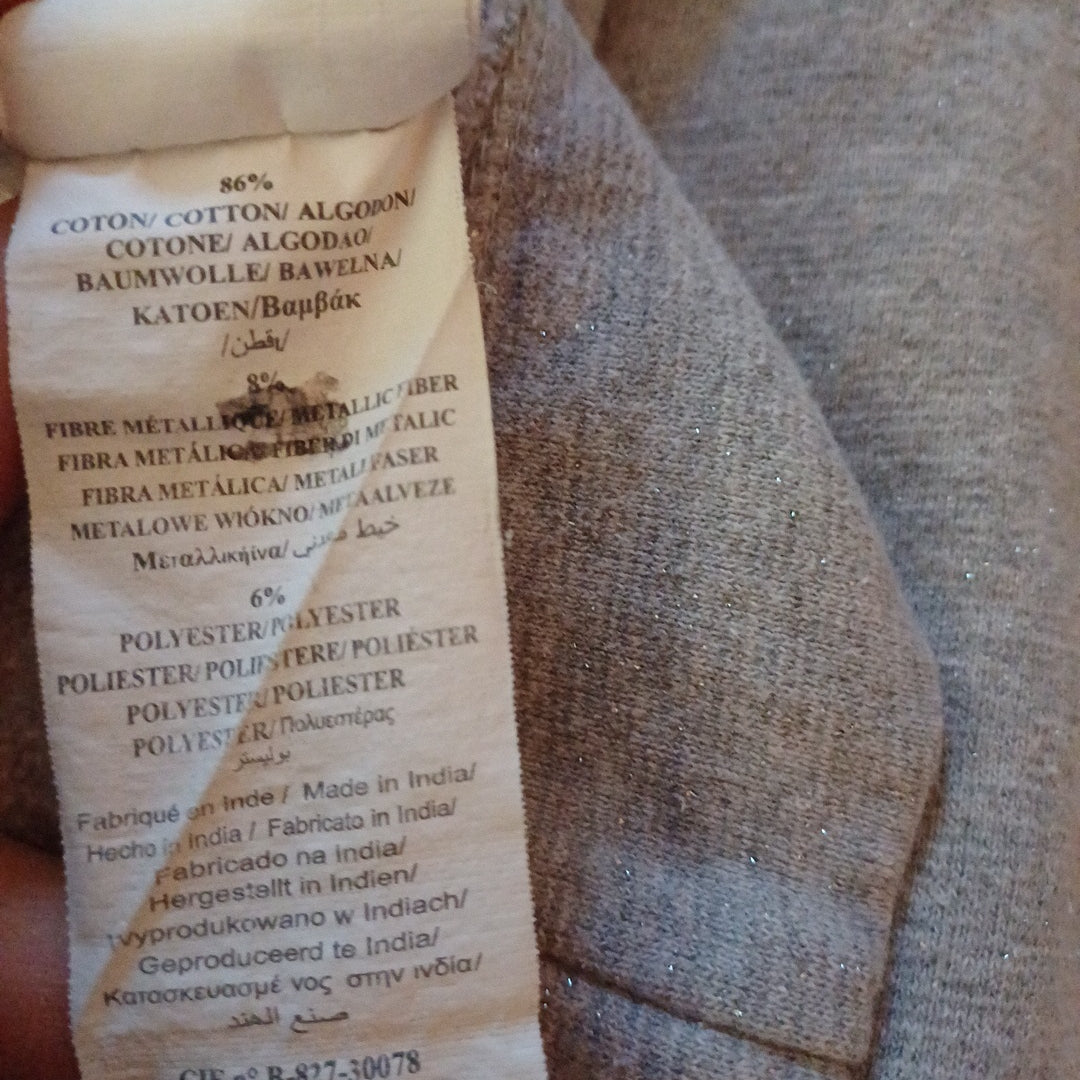 Sweat gris, DP...am, taille 10 ans