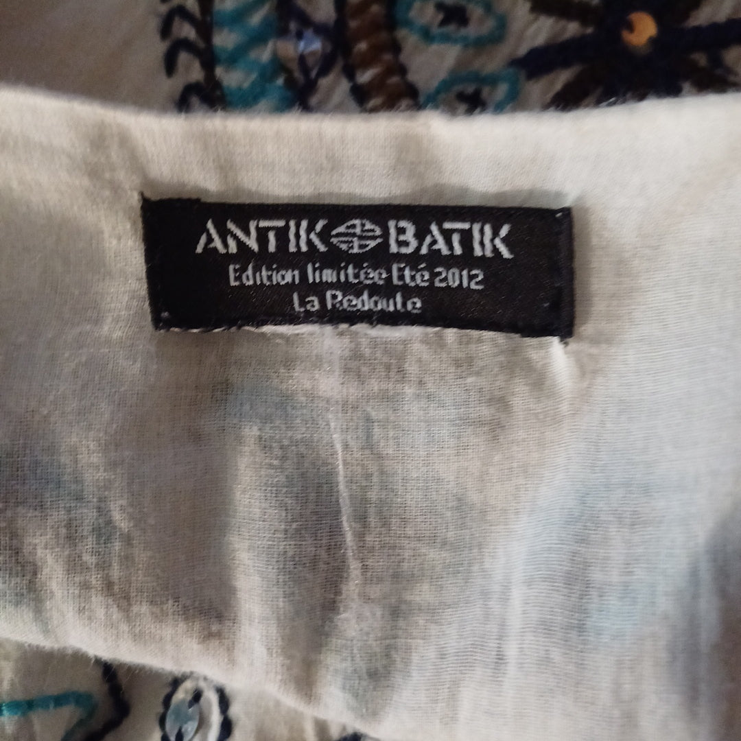 Robe blanche brodée, Antik Batik,taille 36