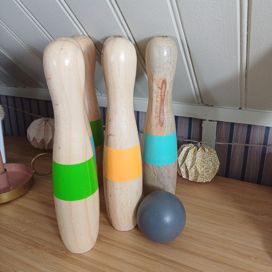 Jeu de quille en bois