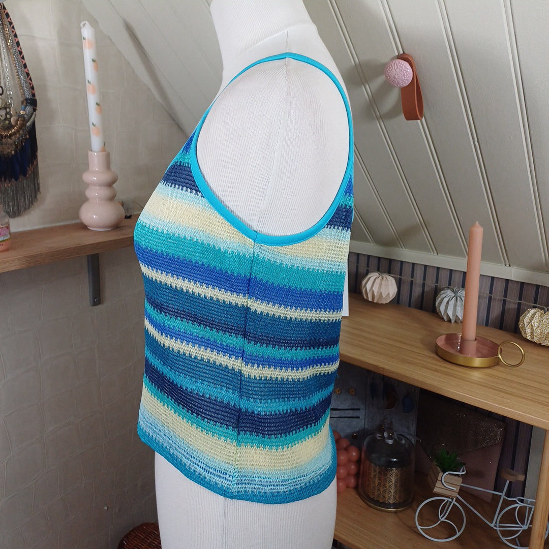 Top bleu, Blanche Porte, taille 38/40