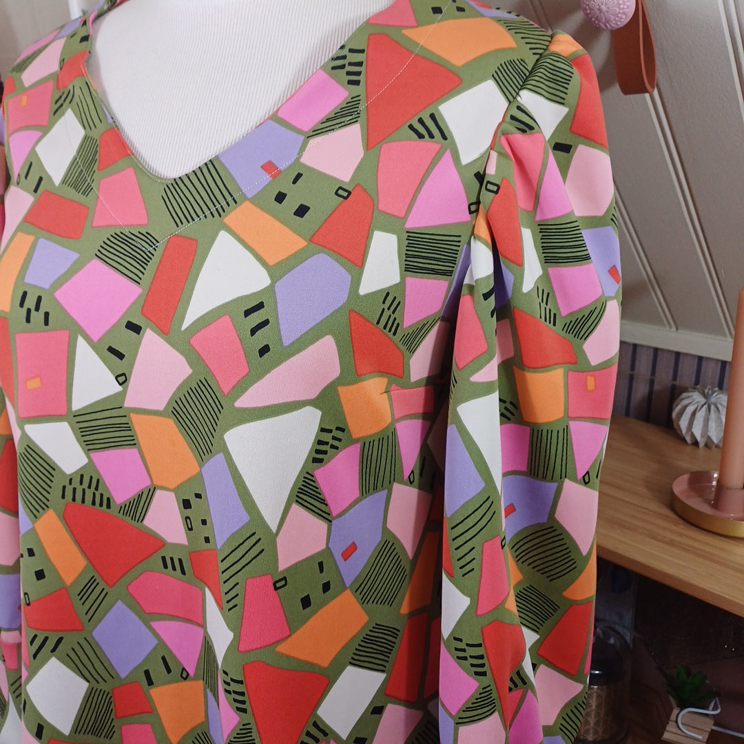 Robe colorée, fait main, taille 40