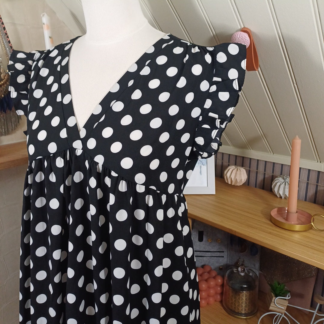 Robe noire à pois blancs,Vintage Love, taille 38