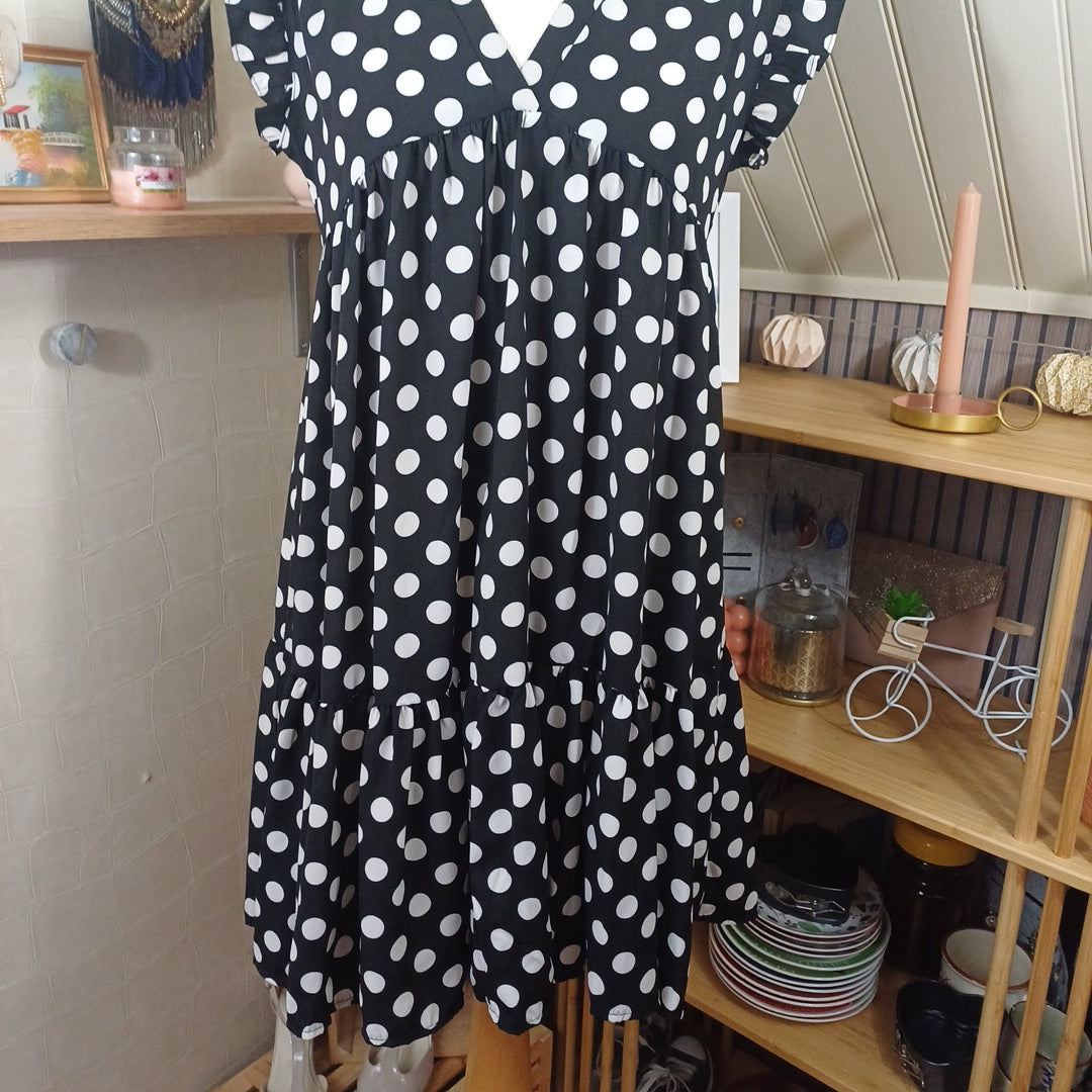 Robe noire à pois blancs,Vintage Love, taille 38