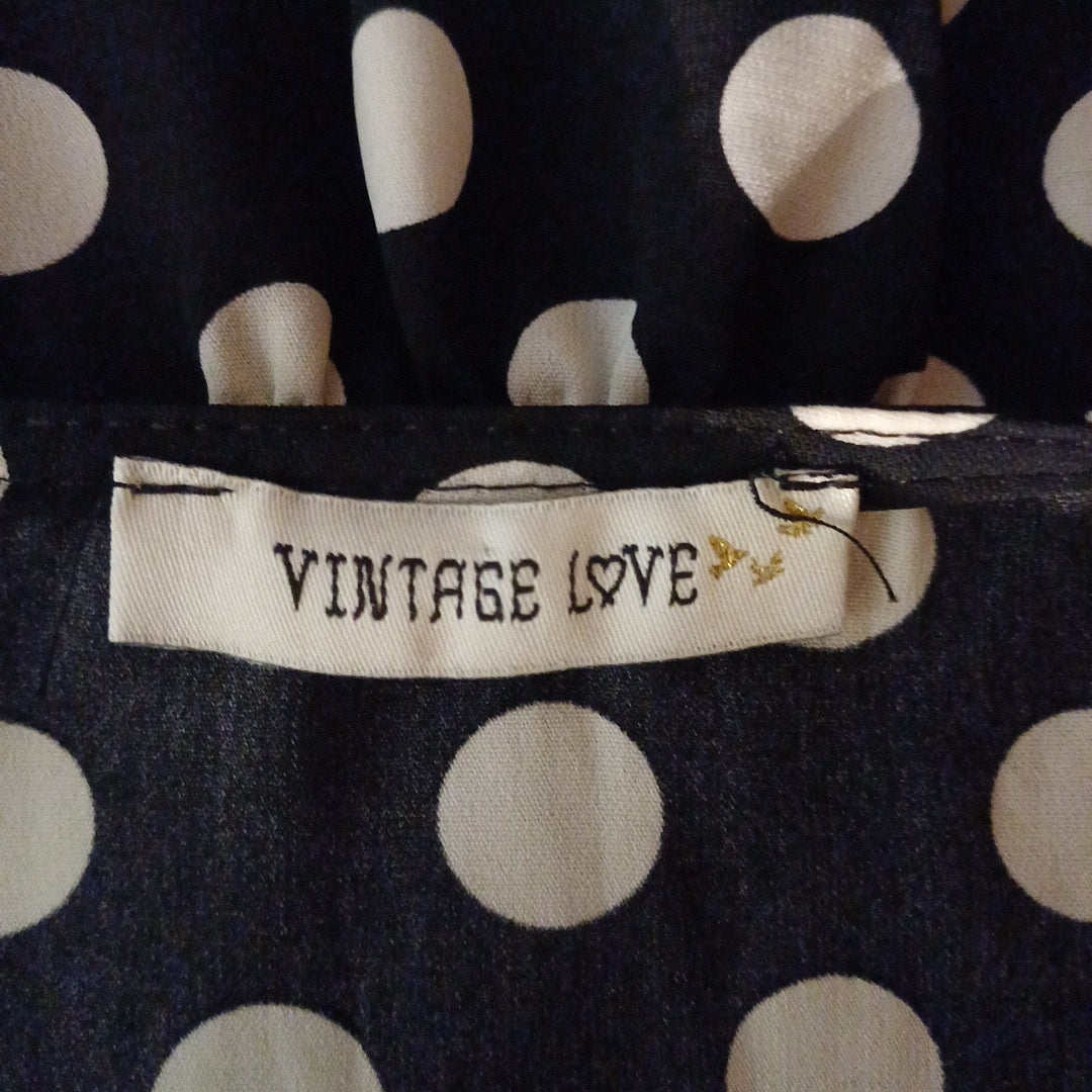 Robe noire à pois blancs,Vintage Love, taille 38