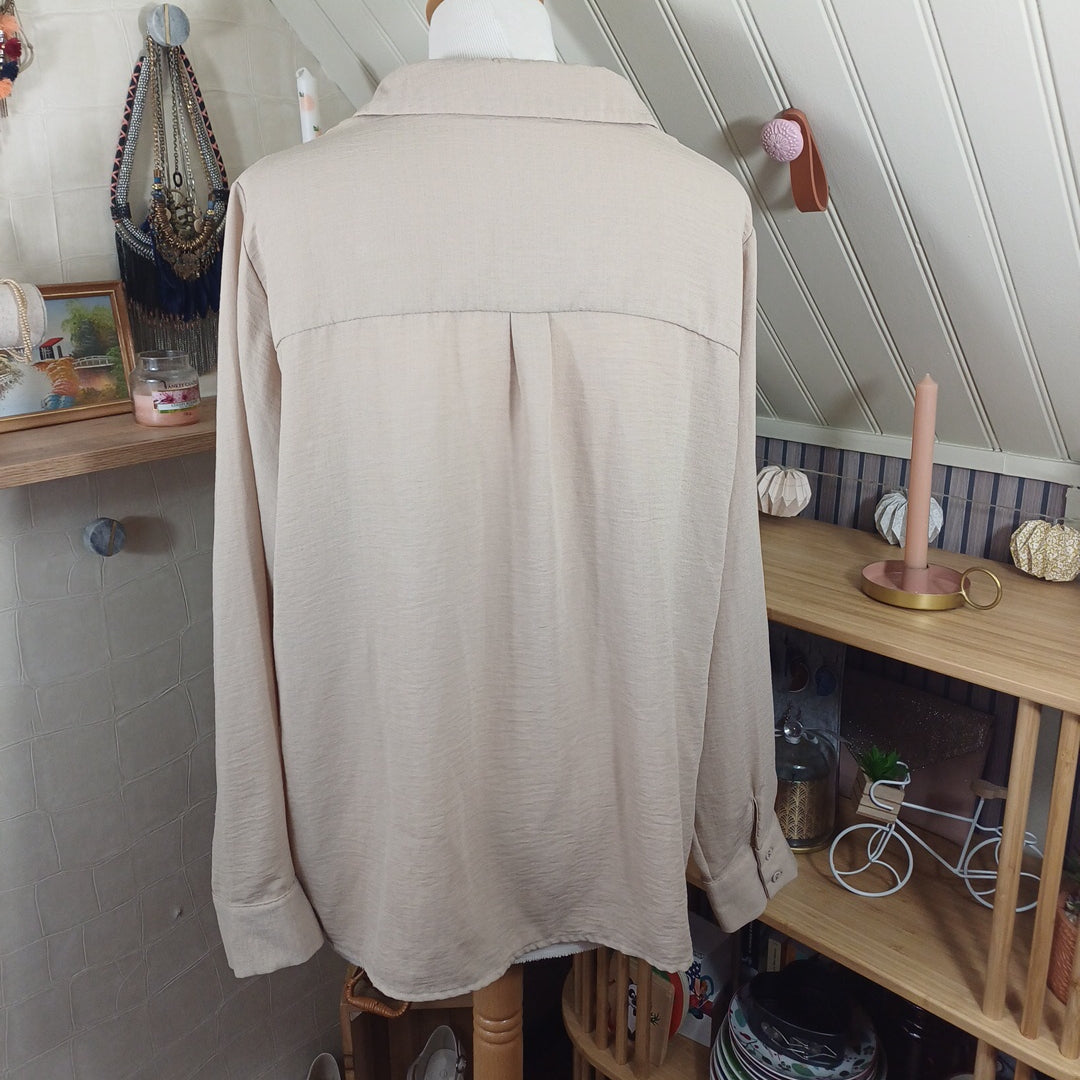 Chemise beige, kiabi, taille XL