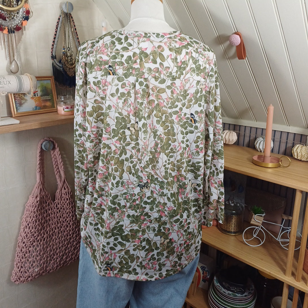 Blouse fleurie, H&M, taille XL