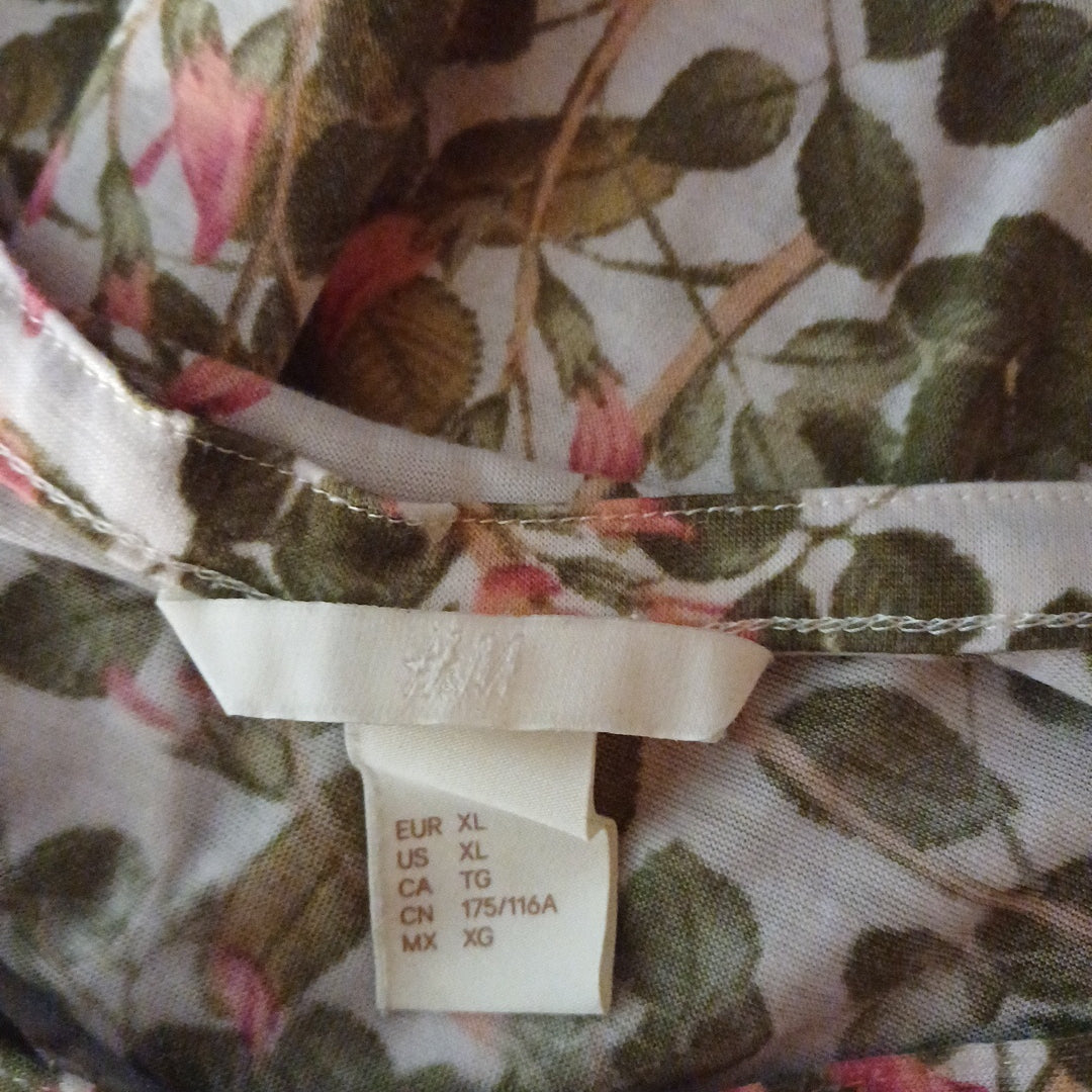 Blouse fleurie, H&M, taille XL