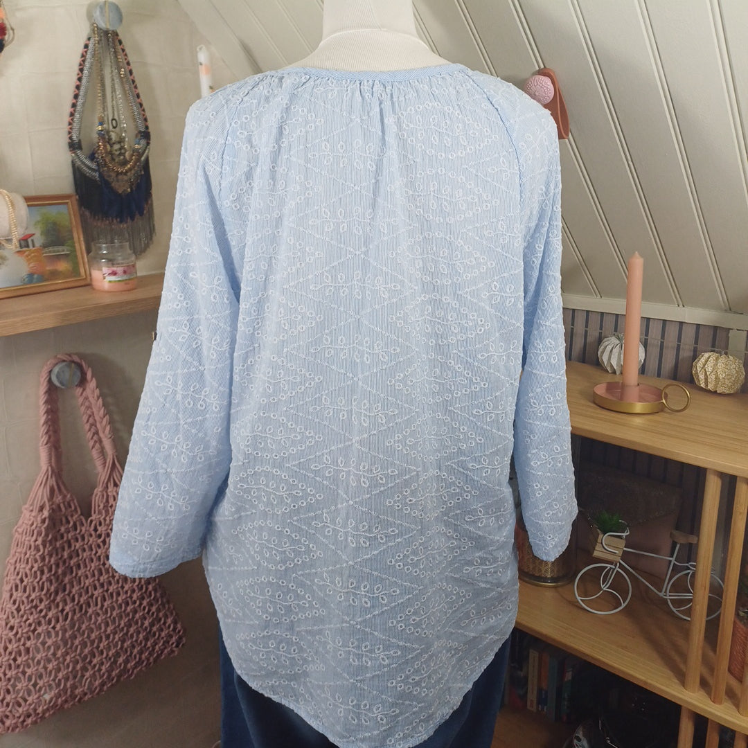 Blouse bleue, taille 46
