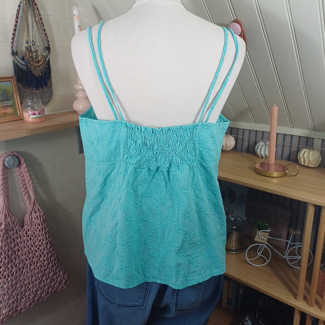 Débardeur turquoise, Tissaia, taille 44