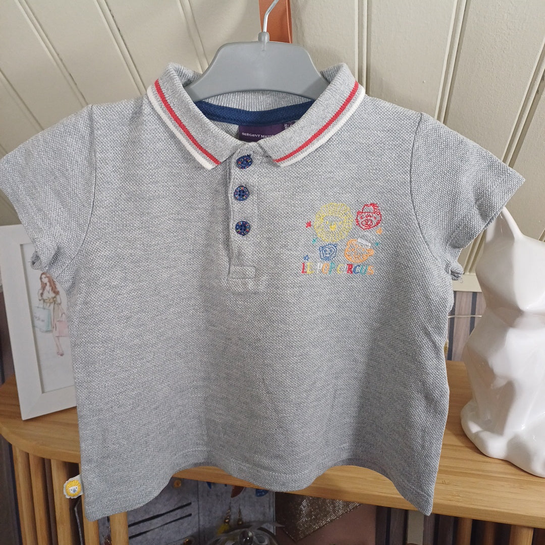 Polo gris, Sergent major, 24 mois