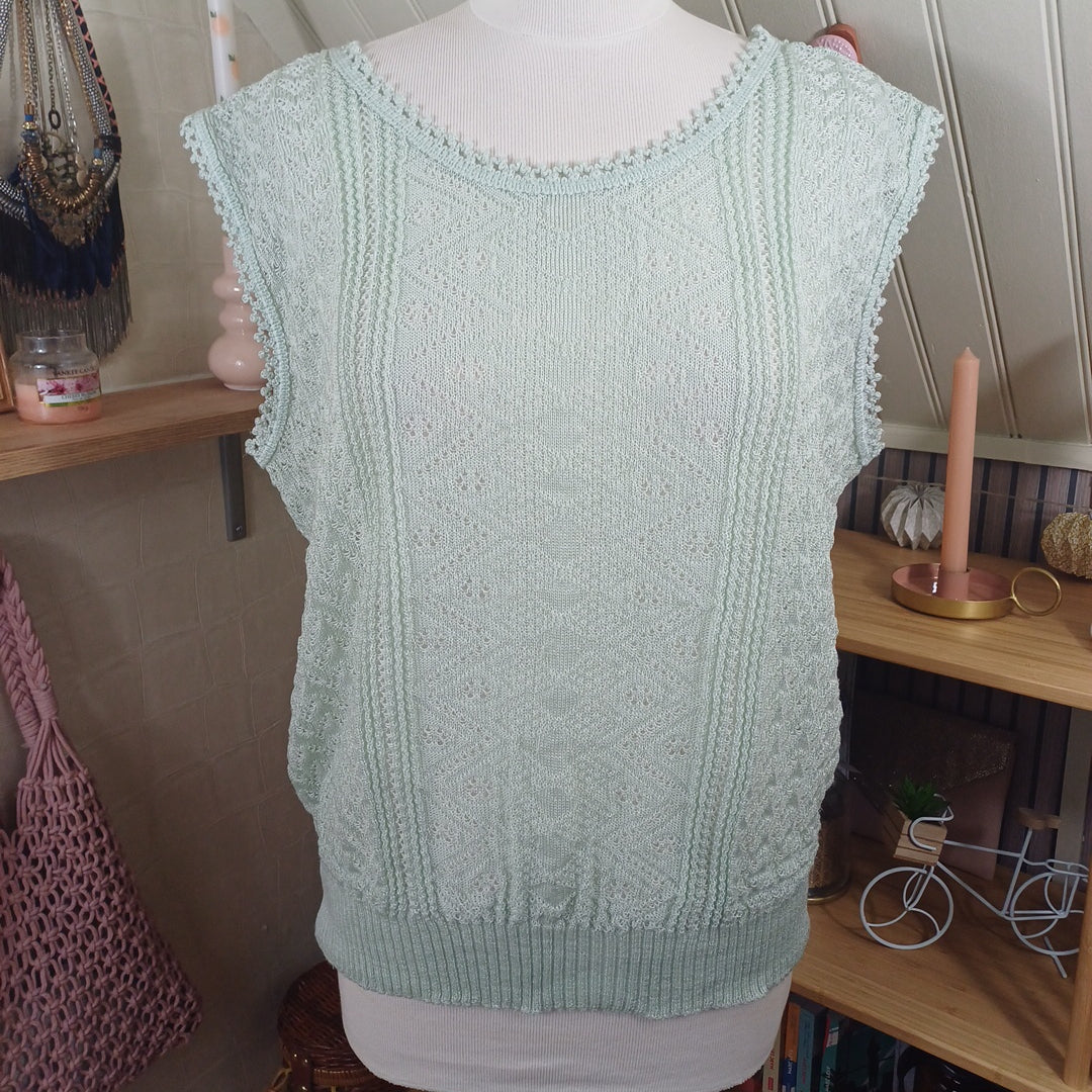 Débardeur vert,Damart, taille 42