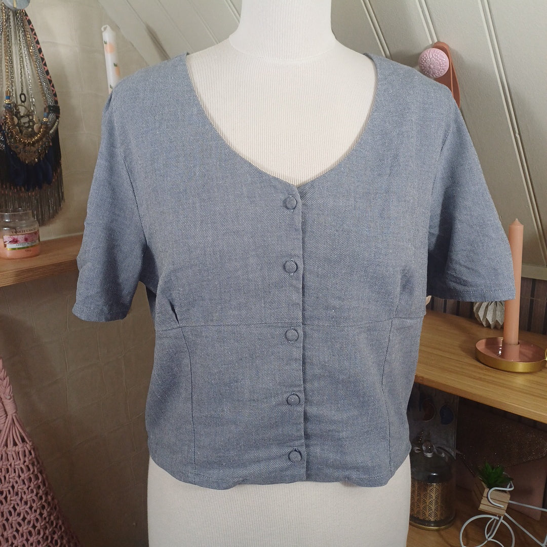 Haut couleur jean, Camaïeu, taille M