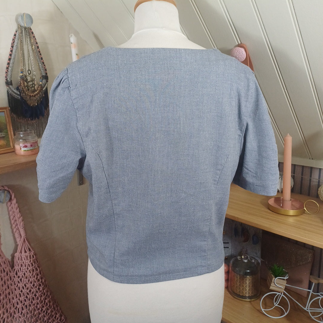 Haut couleur jean, Camaïeu, taille M