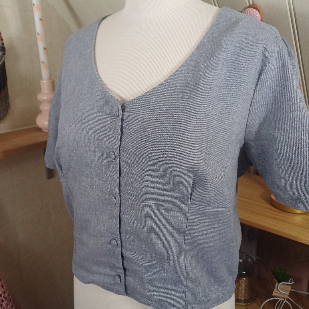 Haut couleur jean, Camaïeu, taille M
