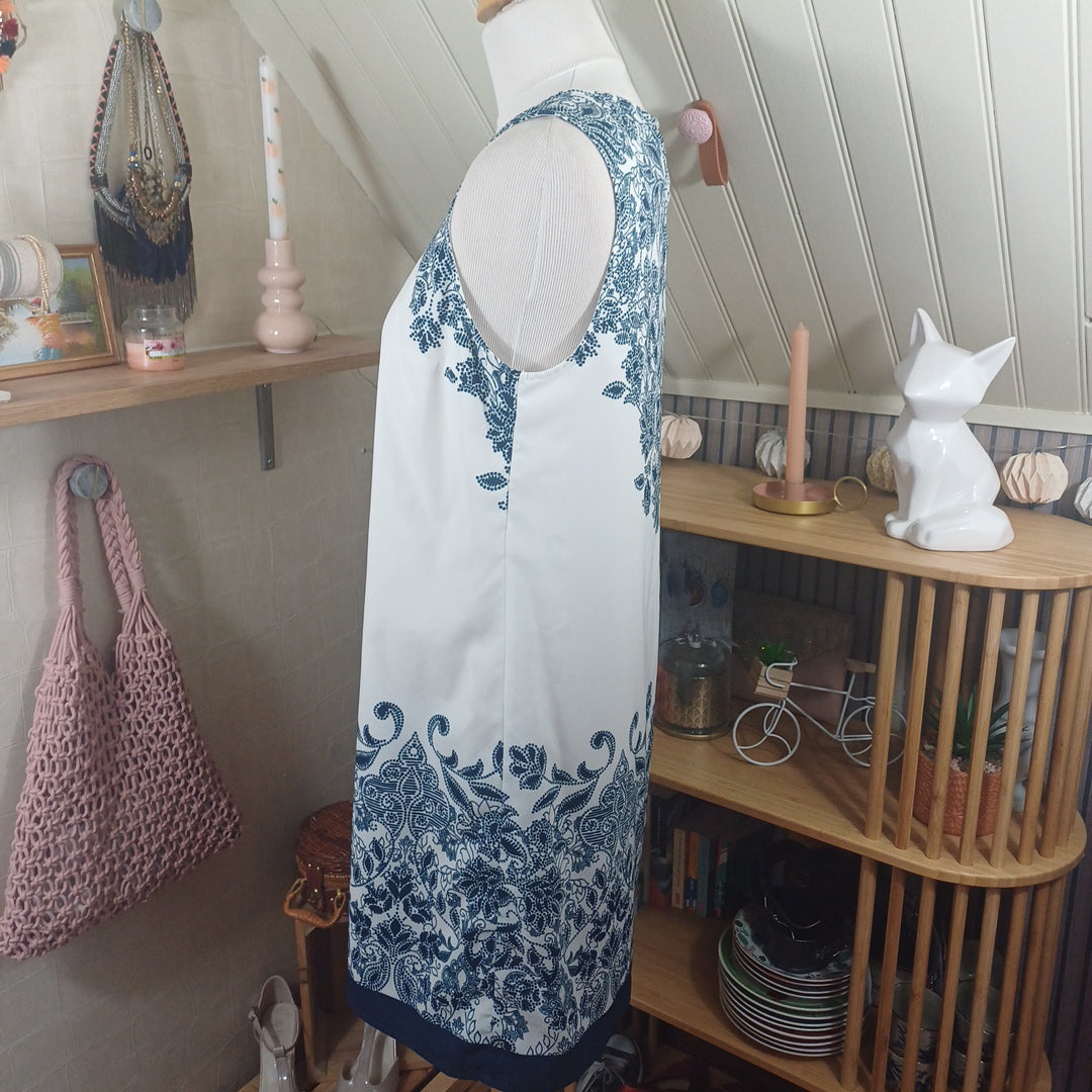 Robe blanche et bleue, Promod, taille 40