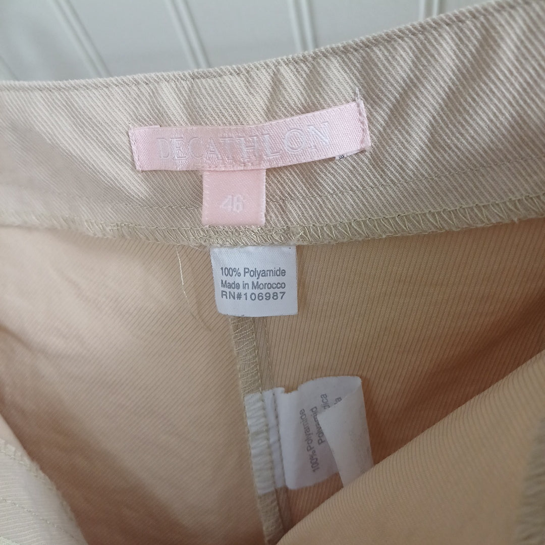Short beige, Décathlon, taille 46