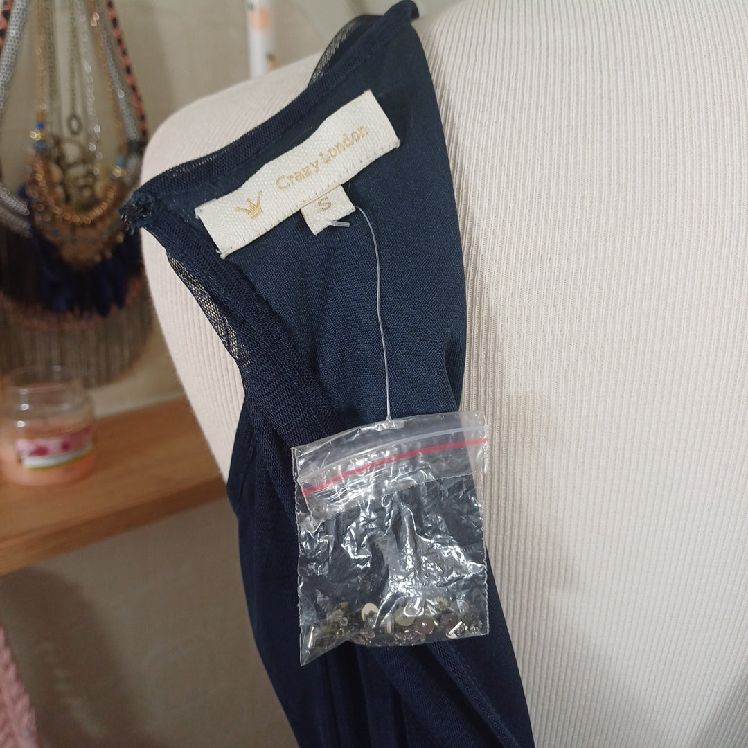 Robe bleue, Crazy london, taille S