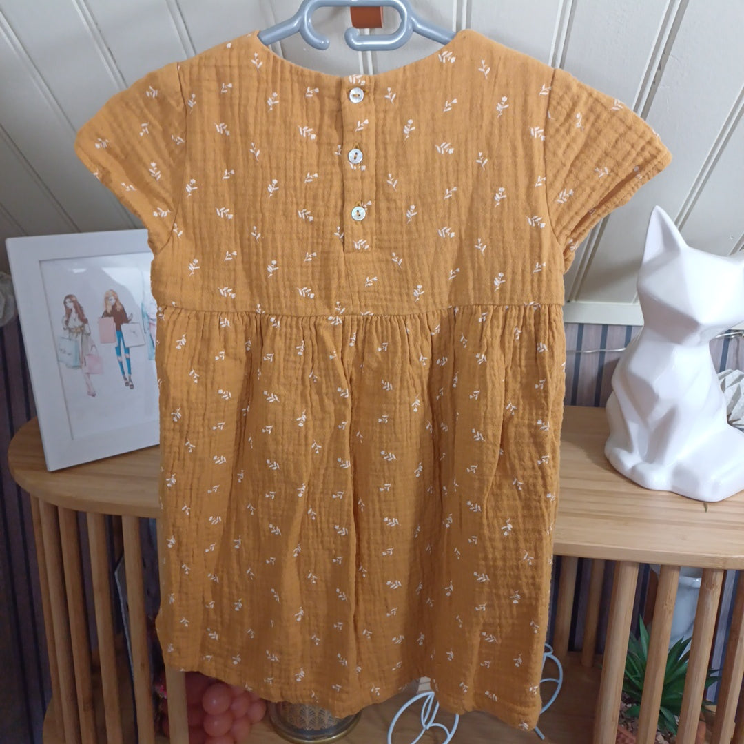 Robe camel à motifs, Little cigogne, taille 3 ans