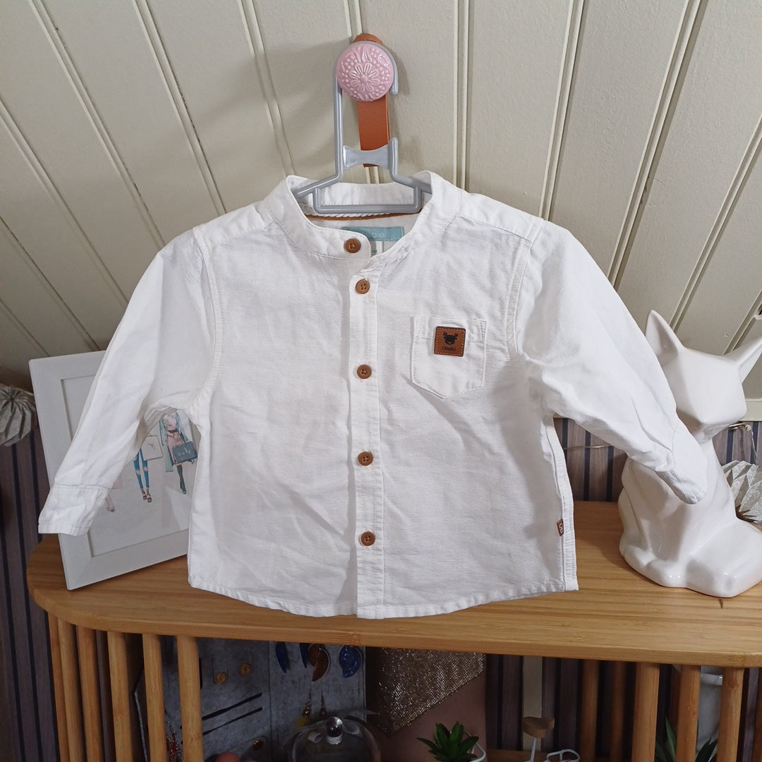 Chemise blanche, Obaïbi, taille 9 mois