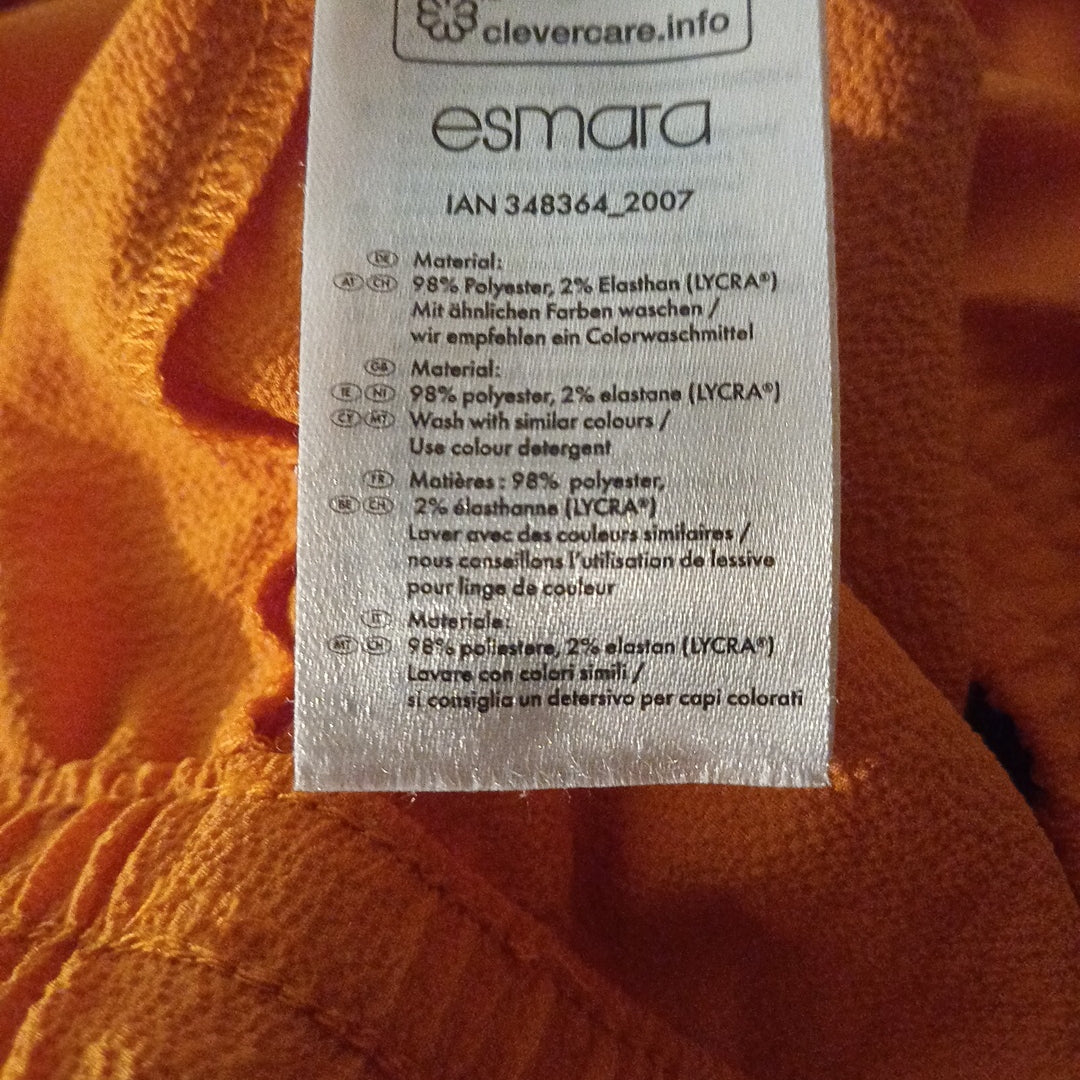 Pantacourt orange, Esmara, taille 44