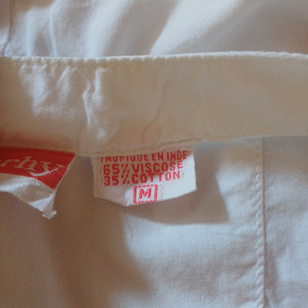 Blouse blanche fleurie, René Derhy, taille M