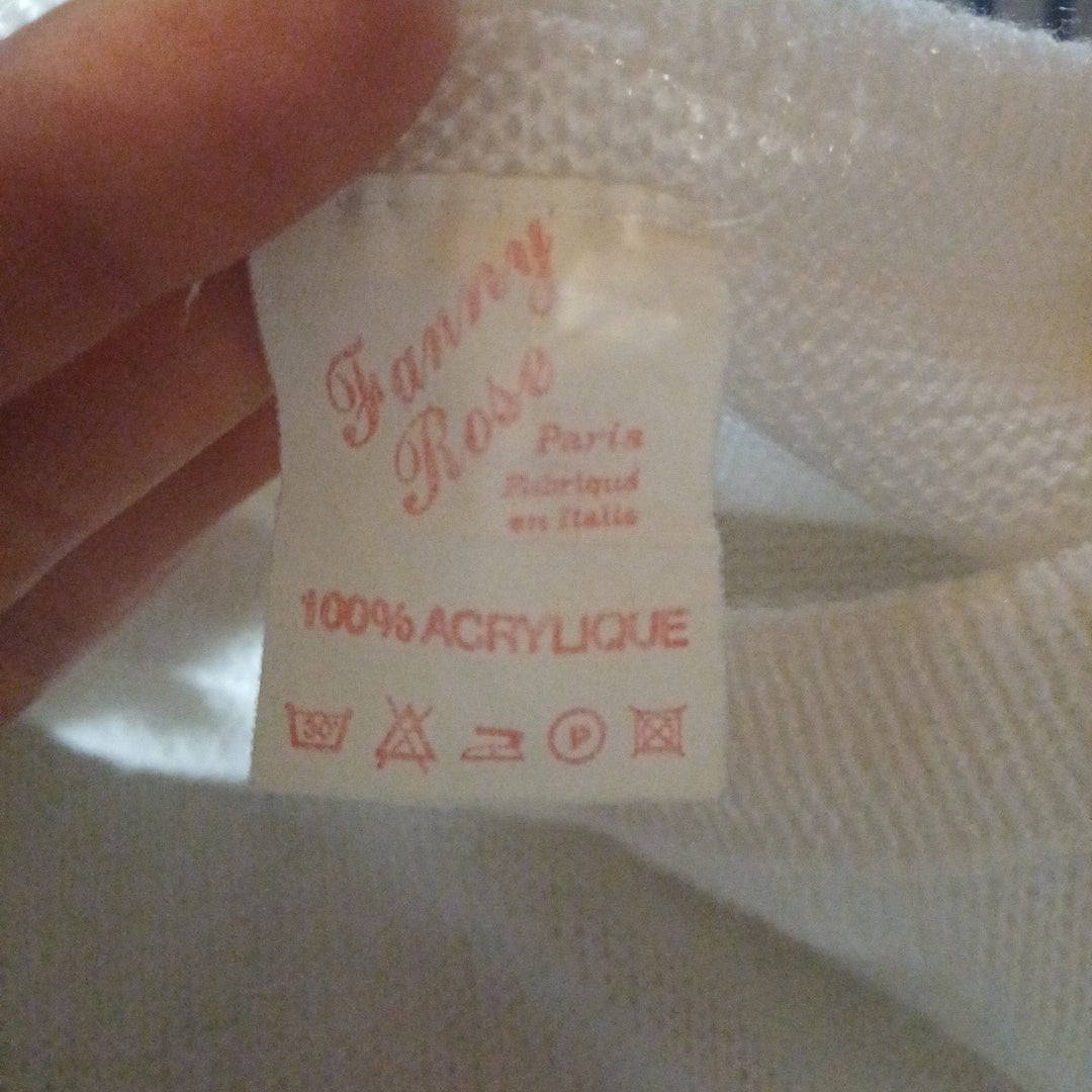 Pull blanc, Fanny Rose, taille L